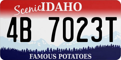 ID license plate 4B7023T