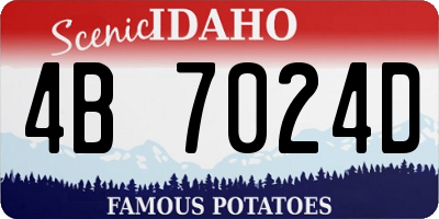 ID license plate 4B7024D