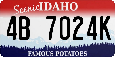 ID license plate 4B7024K