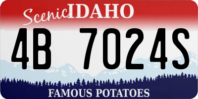 ID license plate 4B7024S