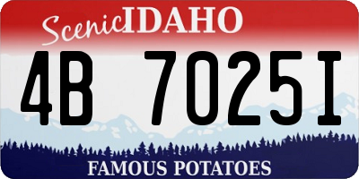 ID license plate 4B7025I