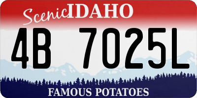 ID license plate 4B7025L