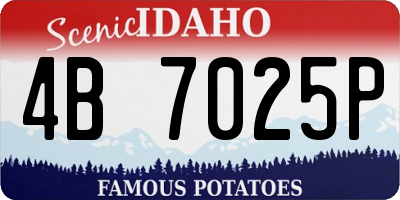 ID license plate 4B7025P
