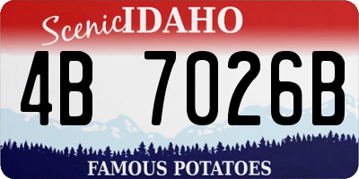 ID license plate 4B7026B