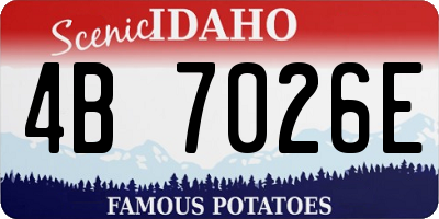 ID license plate 4B7026E