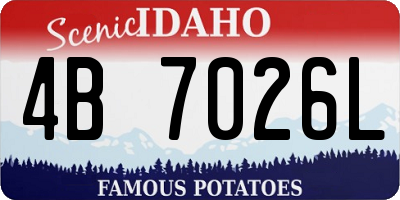 ID license plate 4B7026L
