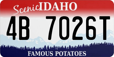 ID license plate 4B7026T