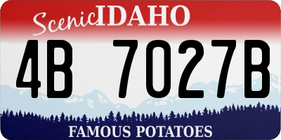 ID license plate 4B7027B