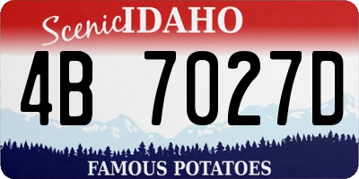 ID license plate 4B7027D
