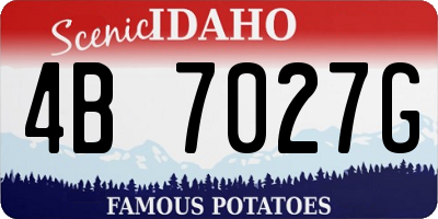 ID license plate 4B7027G