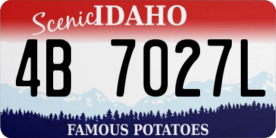 ID license plate 4B7027L