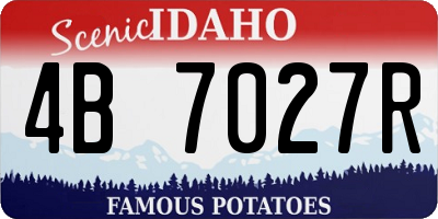 ID license plate 4B7027R