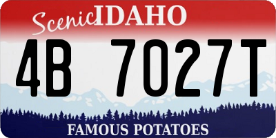 ID license plate 4B7027T