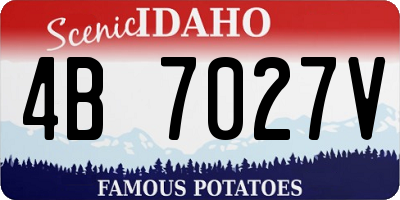 ID license plate 4B7027V