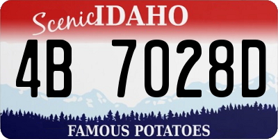 ID license plate 4B7028D