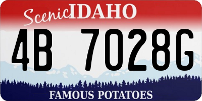 ID license plate 4B7028G