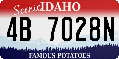 ID license plate 4B7028N