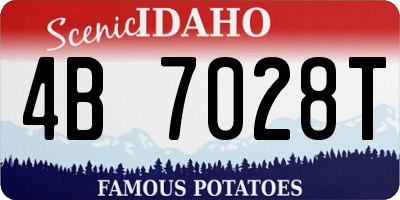 ID license plate 4B7028T