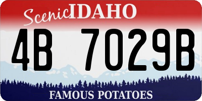 ID license plate 4B7029B