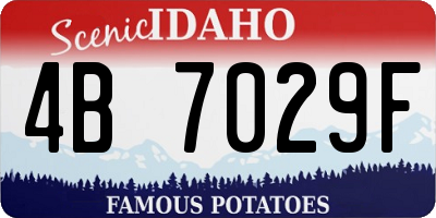ID license plate 4B7029F