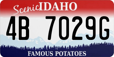 ID license plate 4B7029G