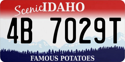 ID license plate 4B7029T