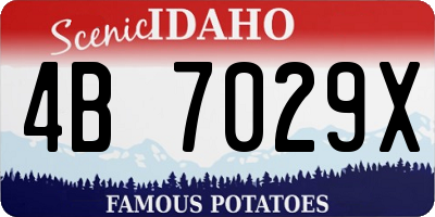 ID license plate 4B7029X