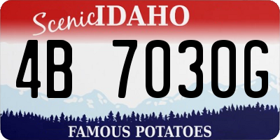 ID license plate 4B7030G