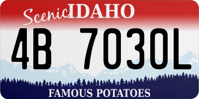 ID license plate 4B7030L