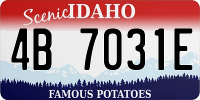 ID license plate 4B7031E