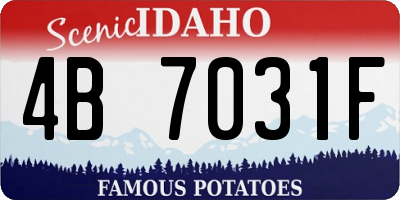 ID license plate 4B7031F