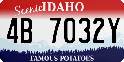 ID license plate 4B7032Y