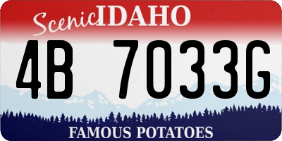 ID license plate 4B7033G