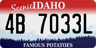ID license plate 4B7033L