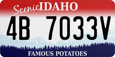 ID license plate 4B7033V