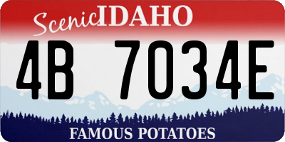 ID license plate 4B7034E
