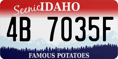 ID license plate 4B7035F
