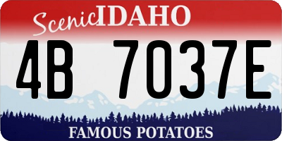 ID license plate 4B7037E
