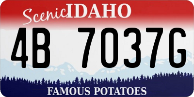 ID license plate 4B7037G