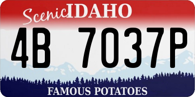 ID license plate 4B7037P