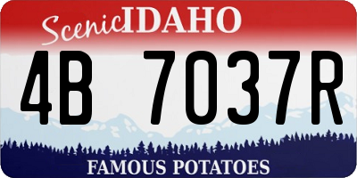 ID license plate 4B7037R