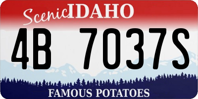 ID license plate 4B7037S