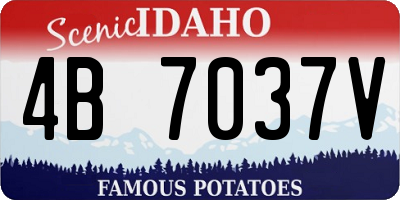ID license plate 4B7037V