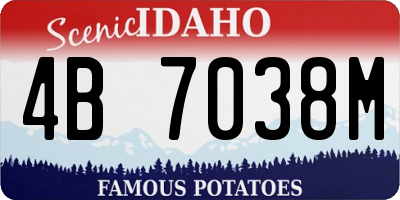 ID license plate 4B7038M