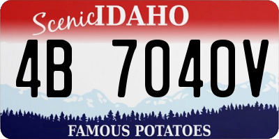 ID license plate 4B7040V
