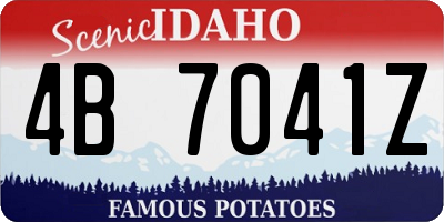 ID license plate 4B7041Z