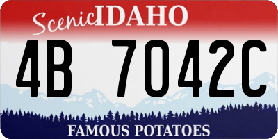 ID license plate 4B7042C