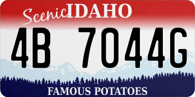 ID license plate 4B7044G