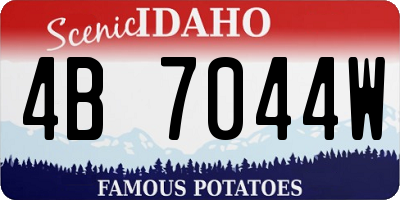 ID license plate 4B7044W