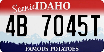 ID license plate 4B7045T